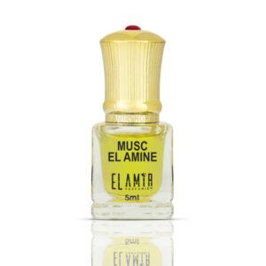 Musc El Amine 5ml - Extrait de parfum, Huile de parfum concentrée sans alcool avec applicateur Roll-On